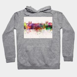 Dijon skyline in watercolor background Hoodie